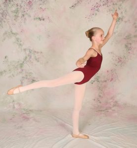 young girl in dress code for ballet 3 and 4